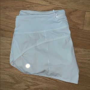 white lululemon speed shorts!!!!